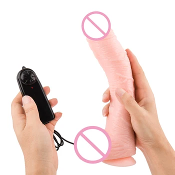 Erotinis Galinga Vibracija Didelis Dildo Realus Minkštas Silikoninis Dildo Vibratorius Strap on Didelis Penis Penis Suaugusiųjų Sekso Žaislai Moteris