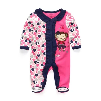 Vasaros baby girl drabužiai 2020 Naujas gimęs kūdikis žiemos romper kūdikių medvilnės katytė drabužius ilgomis rankovėmis Jumpsuits Kūdikių Pižama