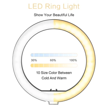 10inch LED Žiedo, Šviesos, Fotografijos Selfie Žiedo Apšvietimo su Trikojis Stovas, skirtas Išmanusis telefonas 