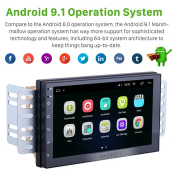 Seicane 2+32G Universalus Android 9.1 Quad Core Dvigubo Din 7 colių Automobilio Audio Stereo GPS Navigacija Radijo Rinkiniai Automobilio Multimedia Player