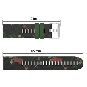22mm silikono spausdinimo lauko sporto dirželis su greito reguliavimo Garmin Fenix 5 5 plius /6 6 plius Pirmtakas 935 dirželis