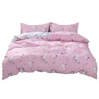 Namų tekstilės karvė modelio patalynės komplektas mielas lovos užvalkalai mergaitėms Antklode Padengti nustatyti Antklodė padengti Šiaurės Aukštos kokybės Karalienė king size