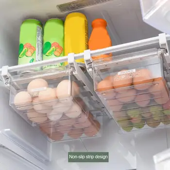 Plastikiniai Aišku, Šaldytuvas Organizatorius pristatymas Pagal Lentynos, Stalčių Lauke Stovo Laikiklis Šaldytuvo Stalčių Virtuvės Vaisių, Maisto produktų Laikymo Dėžutė 40a