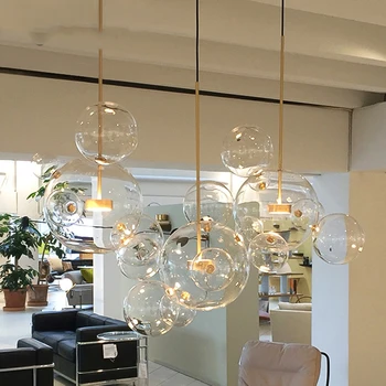 Šiaurės Stiklo Burbuliukai Dizaineris sieniniai šviestuvai restoranas kūrybos priedai veltiniams, vilna lempa šiuolaikinio gyvenimo kambarį viešbutyje kabo žibintai rungtynių