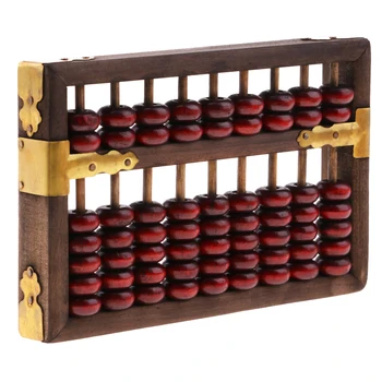 9 Stulpelyje Derliaus Kinijos Medinių Rutuliukų Aritmetinis Abacus Klasikinis Senovės Skaičiuoklė