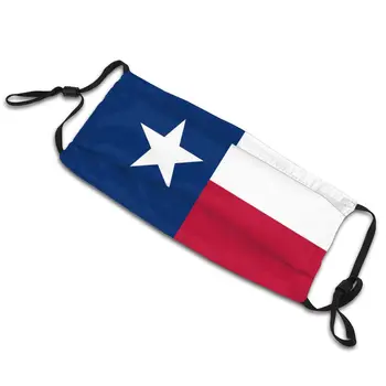 Texas Valstybės Vėliava Ne Vienkartiniai Veido Kaukė JAV Amerikos Texan Dallas Stabdžių Dulkėms Kaukė Apsaugos Respiratorius Mufelinė