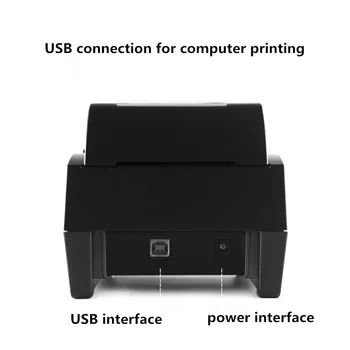 Naujas 58mm imti Maitinimo, prekybos centruose, Mažmeninės prekybos Mokėjimo Gavimo Brūkšninis kodas Kasa POS Mini USB 