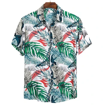 2020 metų vasaros mados trumpas rankovės vyrų paplūdimio havajų marškinėliai karšto pardavimo laisvo stiliaus atsitiktinis suknelė marškinėliai vyrams