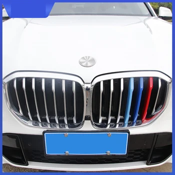 Automobilio Priekinės Grotelės akių uosto Juostelės ABS Dangtelio Lipdukas BMW X5 G05 2019-2020 Groteles stiliaus Apdailos lipdukai, Decal Automobilių Reikmenys