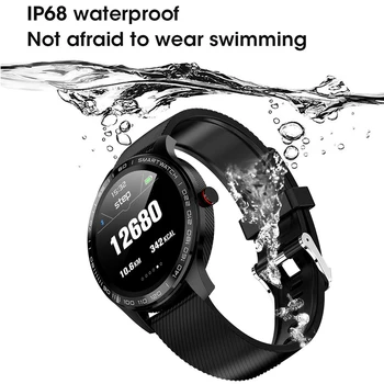 L9 Smart Watch Vyrų EKG+PPG Širdies ritmas, Kraujo Spaudimas, deguonies Stebėti Skambučių priminimas IP68 Vandeniui 