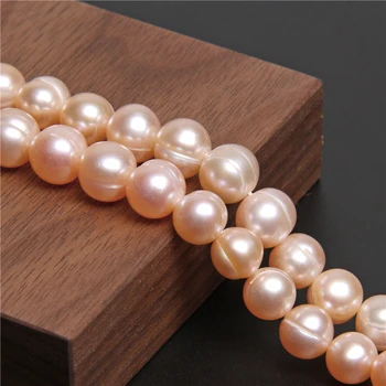Aukštos Kokybės Natūralių Gėlavandenių Perlų Bulvių Formos Apvalios Baltos Perlų Karoliukus, 7-8mm Prarasti Perlai 14
