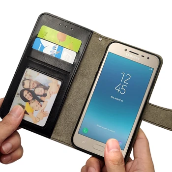 Prabangus Odinis Flip Case For Samsung Galaxy J2 j3 skyrius J4 J5 J6 J7 J8 2017 2018 Core Plus Atveju Piniginės Kortelę Stovėti TPU silikono Padengti
