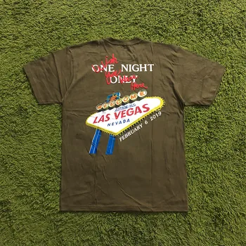 Nauji Scott Travis Astroworld Kelionių Vegas Marškinėliai T-shirt Wen 1:1 aukštos Kokybės Viršų Tees Scott Travis ASTROWORLD T-shirt