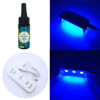 25g UV Epoksidinės Dervos Su 3W UV LED Lempos Džiovintuvas Rinkinys Dervos Pelėsių Sunku Rankų darbo 