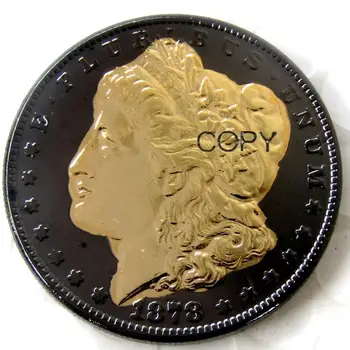 JAV 1878cc-1893cc Juoda paauksuoti Morgan Doleris Meno Spalvinga Kūrybinių Kopijuoti Monetas