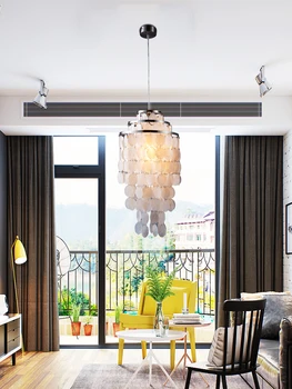 Modernus Nordic blizgikliai šviestuvas, E27 Šviesos Shell šviestuvai sieniniai šviestuvai loft 3 rūšių stiliaus gamtos seashell, Valgomasis, miegamasis kambarys