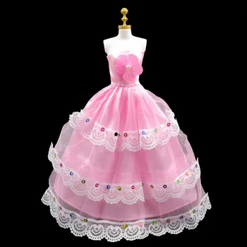 Besegad 5vnt Lėlės Drabužių Mados Elegantiškas Vestuvės Suknelės, Suknelė Apranga Kostiumai Aksesuarai Barbie 11.5 colių Mergina Lėlės