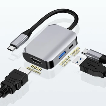 3 in 1, USB, C Hub USB Type C) USB 3.0 60W PD 4K HDMI Adapteris Nešiojamas KOMPIUTERIS Telefono 5Gbps didelės spartos USB Centru, Huawei MateBook