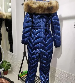 Kūdikių ir suaugusiųjų realus didelis kailių canddy spalva žiemos tirštėti ančių pūkų paltai ne slidinėjimo jumpsuit kostiumas