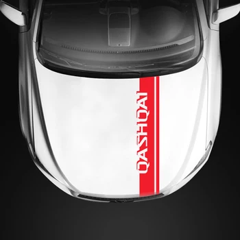 Nauja Stiliaus Automobilio Kapoto Dangčiai Vinilo Lenktynių Sporto Decal Nissan QASHQAI 2010-2020 metų Automobilio Lipdukas, optikos Reikmenys 140*18cm