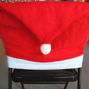 6 Vnt./Set Kalėdų Senelio Kepurę Kėdės Apima Namų Grupė Pietų Stalo Dekoracija Kalėdų Dovanos