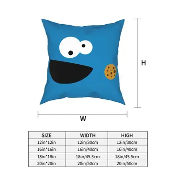 Cookie Monster Burną Užvalkalas Apdailos Mėlyna Sesame Street Pagalvėlės Mesti Pagalvę Automobilių Poliesteris dvipusis Spausdinimas