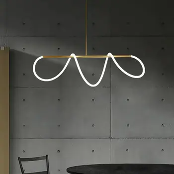 Nordic Dizainas, Aukso LED Ilgas Turas Liustra, Miegamojo Gyvenimo Valgomasis Studijuoti Kambarys, Virtuvė, Parduotuvė, Modernus Patalpų Apdailos Apšvietimas