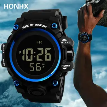 HONHX Vyrų Sportas Žiūrėti Top Brand Prabangūs vyriški Laikrodžiai 2018 Led Elektroniniai Žiūrėti Relojes Para Hombre Karinės Skaitmeninis Žiūrėti