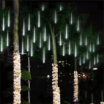30 cm/50 cm Šalies LED Žibintai, Dušas, Lietus, Sniegas Kalėdų Medžio Lauko Sodo Vandeniui Meteoras Dušas Lietaus Led String Žibintai