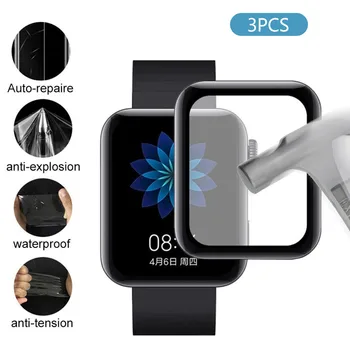3PCS už Xiaomi Smart Žiūrėti Kino Ultra Clear Plėvelės Grūdintas PET Soft Screen Protector for Xiaomi Smart Watch stiklo