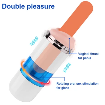 GUIMI Automatinė Masturbator Vibratorius Sekso Žaislas Vyrams Dirbtinė Vagina Pussy Sukimosi Oralinis Seksas Vyrų Masturbacija Taurės Sekso Mašina