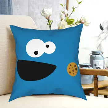 Cookie Monster Burną Užvalkalas Apdailos Mėlyna Sesame Street Pagalvėlės Mesti Pagalvę Automobilių Poliesteris dvipusis Spausdinimas