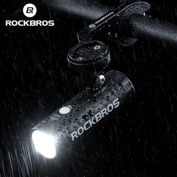 ROCKBROS 400/800 Liumenų Dviračio Priekinis Žibintas Rainproof Dviračių LED Light Žibintuvėlis USB Įkrovimo MTB Kelių dviratį priekinis žibintas Prožektorius