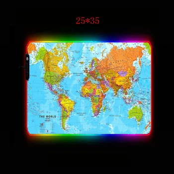 XGZ Pasaulio Žemėlapyje RGB Žaidimų Kompiuterį Kilimėlis Didelis Pelės Mygtukai Xxl Didelis Gamer Stalas Pelės Kilimėlis, Led Mause Mygtukai Klaviatūra su foniniu Apšvietimu Pelės Kilimėlis