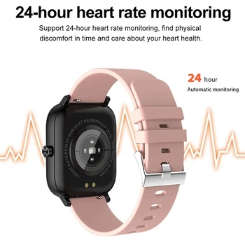 LIGE Naujas 1.54 colių Smart Watch Moterų jutiklinių Fitness Tracker Kraujo Spaudimas Smart Laikrodis vyrams GTS Smartwatch 