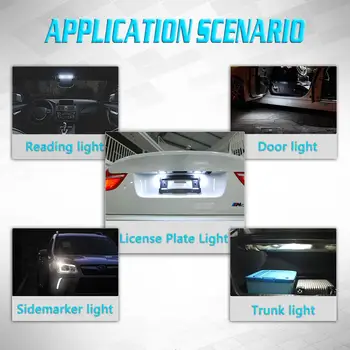 10vnt T10 W5W LED Interjero Automobilio Šviesas Suzuki grant Vitara Swift, SX4 Gsr 600 750 Jimny Samurajus Alto Liana led auto 12V