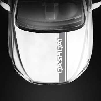 Nauja Stiliaus Automobilio Kapoto Dangčiai Vinilo Lenktynių Sporto Decal Nissan QASHQAI 2010-2020 metų Automobilio Lipdukas, optikos Reikmenys 140*18cm