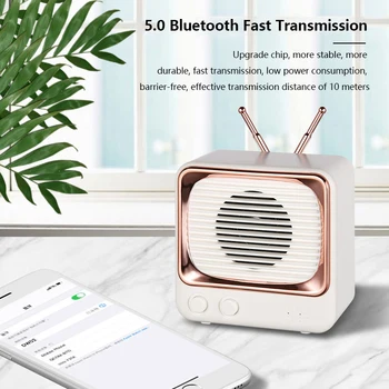 DW02 Darbalaukio Bluetooth5.0 Garsiakalbis Retro Mini FM Radijas Mini Balso Stiprintuvo 5.0 Greitai Perdavimo 4D Garso Efektas mados