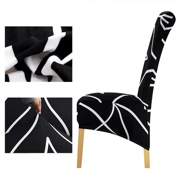 Lellen Naujo dizaino XL Dydis didelis kėdė padengti elastinga, sėdynės, kėdė apima ruožas aukštas atgal Užvalkalai už Kalėdų viešbučio pokylių