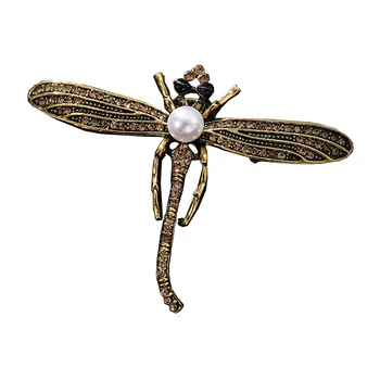 Ponios vabzdžių sagė pearl lydinio dragonfly sagė pin papuošalai vestuves dovana