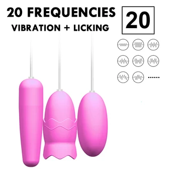 20 Greičio Liežuvio, Burnos Lyžis Vibratoriai USB Vibruojantys Kiaušiniai G-spot Makšties Masažas Klitorio Stimuliatorius Sekso Žaislai Moterims, Sekso Parduotuvė