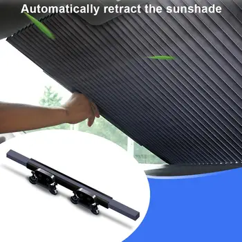 Automobilių Langų skėtį nuo saulės Ištraukiama prekinis, galinis Stiklo skėtį nuo saulės Padengti, Anti-UV Priekinio ir Galinio Lango Folija Užuolaidų, Sulankstomas Automobilių Saulė Pavėsyje 2020 Naujas