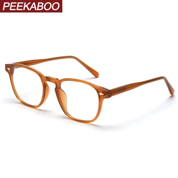 Peekaboo aišku, aikštė akiniai mėlyna šviesa moteris TR90 kompiuterių optiniai akinių rėmeliai vyrų acetatas korėjos stiliaus
