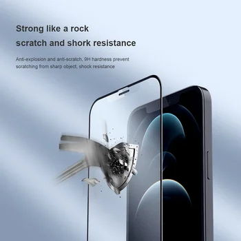 IPhone 12 Pro Max Stiklas Matinis Screen Protector Nillkin Anti Akinimo Atveju, Draugiškas Grūdintas Stiklas iPhone 12/12 Pro/12 Mini