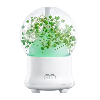 Aromatas Difuser eterinis aliejus 100ML Tiesa Gėlių Ultragarsinis Drėkintuvas Oro Gaiviklis su spalvotu LED Lempos Kvapų namuose