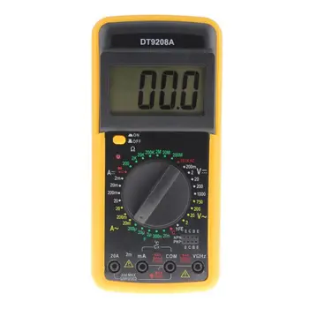 DT-9208A Nešiojamą AC DC LCD Ekranas Profesinės Testeris, Skaitmeninis Multimetras Multimetro Voltmeter Ammeter Multitester Temperatūra