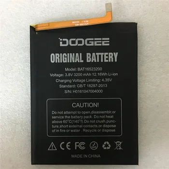 3.8 V 3200mAh BAT16523200 Bateriją už Doogee Y6 C Y6C MTK6750 Octa Core Mobiliojo Telefono baterija