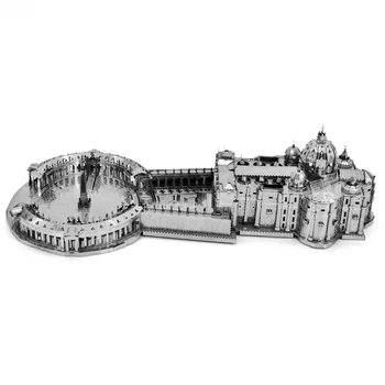 3D Metalo Įspūdį St. Peter 's Basilica pastato Modelis