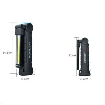 Didelės galios LED Darbo Šviesos COB Žibintuvėlį, Fakelą USB Įkrovimo Nešiojamų Magnetinio lanterna Kabo Lempa, Lauko Kempingas automobilis