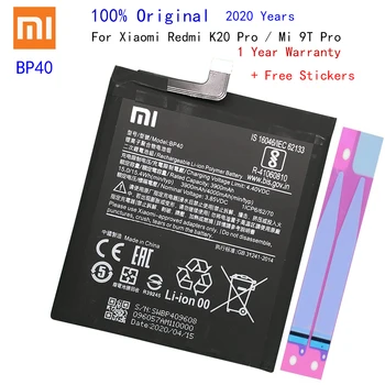 Originalaus Akumuliatoriaus BP40 Už Xiaomi Redmi K20 Pro / Mi 9T Pro Originali Telefono Baterija 3900mAh